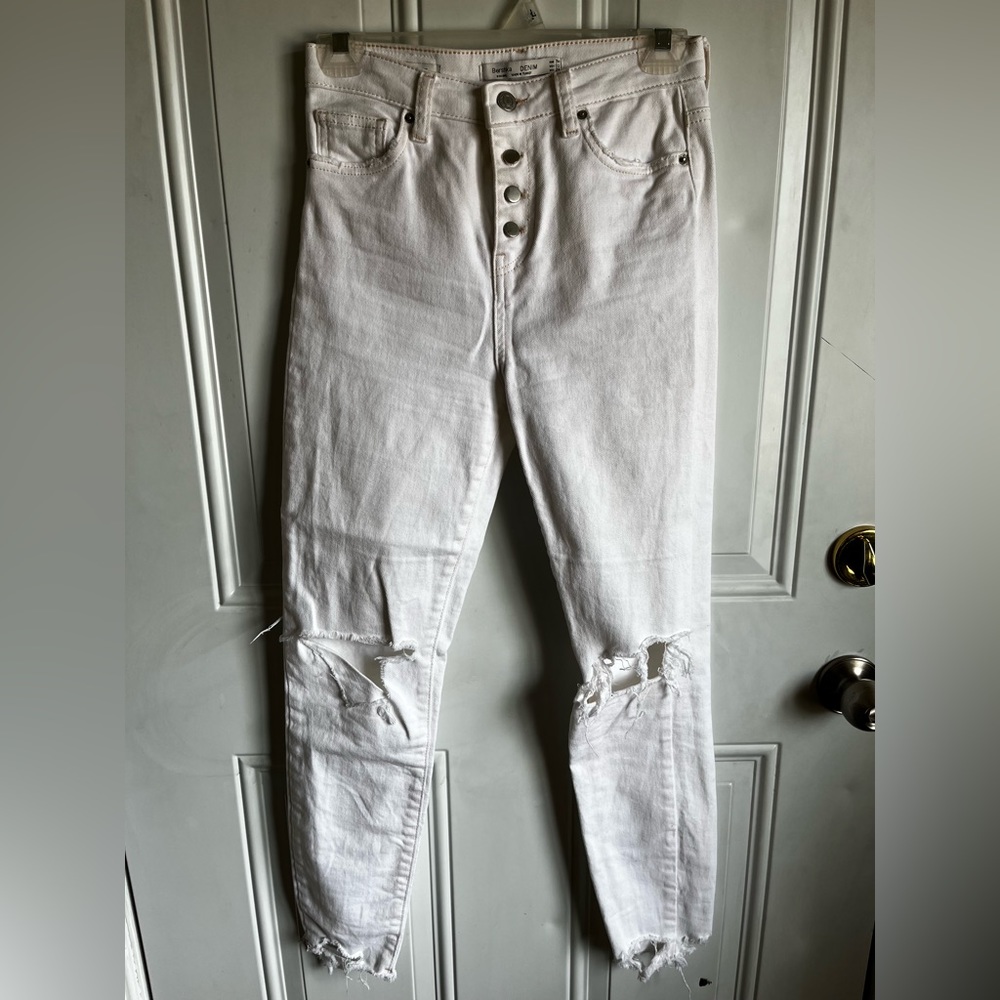 Bershka Denim | Skinny High Rise White Jeans